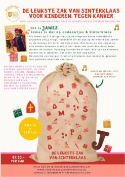 Jute Zak Sinterklaas 60 X 110 Prinses Máxima Centrum Foundation -HoutenDier Winkel JutezakSinterklaas60x110PrinsesMaximaCentrumFoundationd