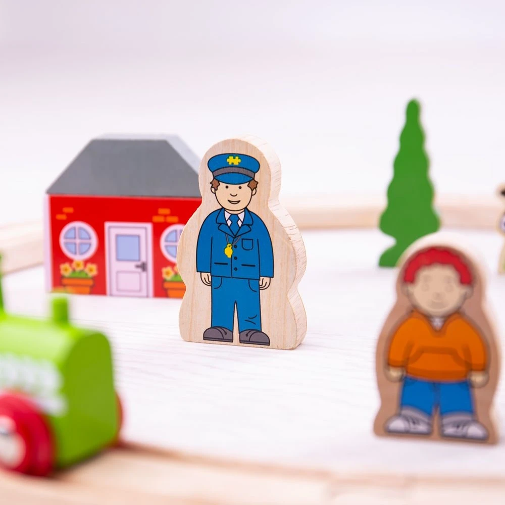 Bigjigs Houten Trein Set My First Train 4 Bigjigs Houten Trein Set My First Train - Afbeelding 2