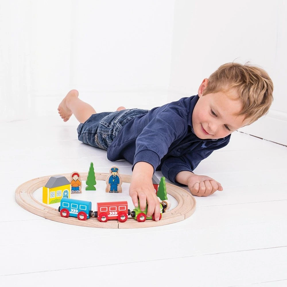 Bigjigs Houten Trein Set My First Train 7 Bigjigs Houten Trein Set My First Train - Afbeelding 5